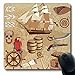 Produktbild Luancrop Mousepads Roger-Hut-alte Piraten-Schatz-Karten-Kasten-Seeweinlese-Papageien-Insel-Abenteuer-Anker-alte rutschfeste Spiel-Mausunterlage Gummi-längliche Matte