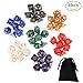 Produktbild Rymall 7 x 7 (49 Pcs) Polyedrische Dice Würfel Farbige Würfeln in 7 Farben, 7 Würfel Sets mit 7 Schwarze Taschen, Für Dungeons and Dragons