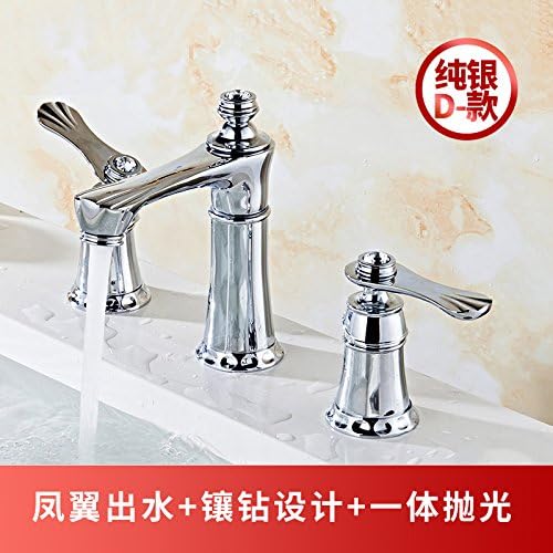 STAZSX Continental 3 hole faucet hot and cold wash basin sink double gold split three-setfaucet H521,D