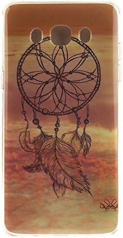 Samsung Galaxy J7 J710 Case, MCHSHOP Ultra Slim TPU Soft Silicone Rubber Skin Protective Back Case for Samsung Galaxy J7 J710 - 1 PC Free Stylus Touch Pen (Wind chime in Pink)