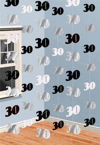 Deckenhänger 30. Geburtstag 2,13 m 6er Pack