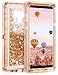 Price comparison product image Coolden Compatible Heavy Duty Dual Layer Shockproof Case Phone Cases Floating Bling Glitter Sparkle Shiny Quicksand Liquid Clear Bumper Protective Phone Case Cover Samsung Galaxy Note 9 (Rose Gold)