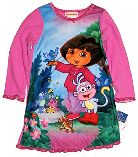 Nickelodeon Dora The Explorer Toddler Girls 2T-4T Fleece Nighty (2T)