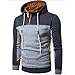 Produktbild Oliviavan,Mode Patchwork Langarm Herren Pullover Mantel Stehkragen Pullover Outwear Wintermantel Winterjacke Sweatshirt Sportbekleidung Hooded Outwear