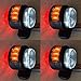 Produktbild 4 x 24 V Seite Outline Orange Rot Weiß Marker 15 LEDs Lichter LKW Truck Chassis Trailer Van Caravan Camper Bus