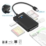 【DEL ENTREGA DE ENERGÍA】 El lector de tarjetas flash USB Hub incluye un conector DC 5V de 3,5 mm diseñado, adaptador adicional (DC 5V). Conecte la alimentación cuando conecte más dispositivos. Funciona en Windows 2000/2003 / XP / Vista / 7/8/10 / Mac 10.5 y superior.