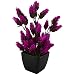 Thefancymart Artificial leaves bush plant (size 9 inchs/ 22 cms) with black square pot-0255-901 RS.295.00