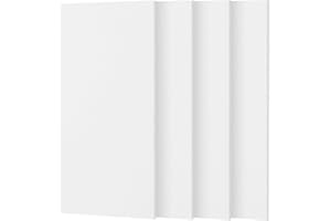 TONOR 4 Pack Akustikpaneele selbstklebend, 120x60x0.9 cm Wandpaneele selbstklebend für Schalldämmung Schallschutz, Paneele Wand für Schalldämmung und Wanddekoration, Studio, Haus, Büro, Weiß