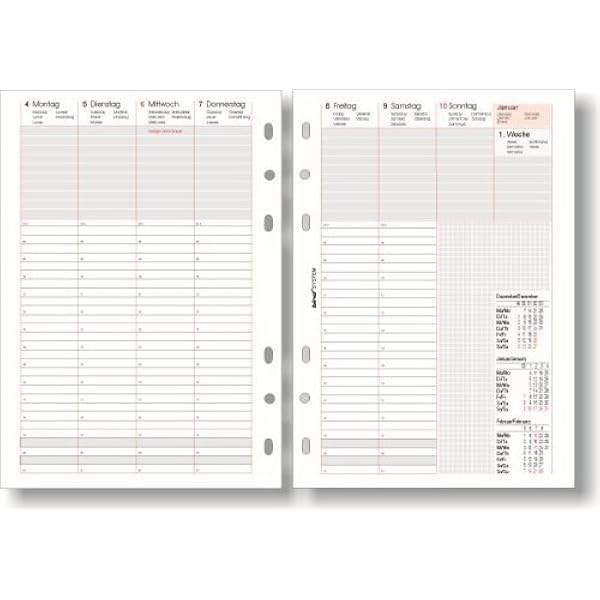 Bind B2500 Calendar Insert For Weekly Calendar A5 Year 1 Week 2 Pages Diary With System Amazon Co Uk Stationery Office Supplies
