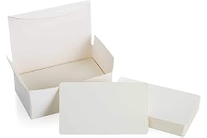 GAKA FAVOR Blank Paper Cards, White, Pack of 100, Message Blank Business Cards, Index Cards, DIY Paper for School, Home, Office, Party Supply (9 x 5.3 cm)