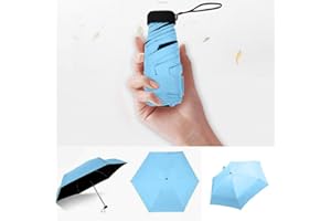 CUEYU Mini Parapluie Pliant Ultra Léger Compact Portable Séchage Rapide Résistance aux UV avec Boucle Hexagone en Silicone pour Activités en Plein Air Golf Voyage Randonnée