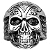 Via Mazzini Stainless Steel Deadly Skull Roadies Bikers Ring For Men (Ring0344) RS.635.00