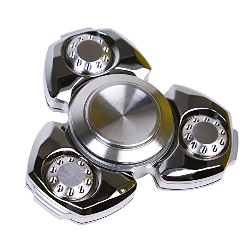 EDC Fidget Spinner,SGODDE High Speed Stainless Steel Bearing ADHD Focus Anxiety Relief Toys - Triangle Spinner 6-8 Minutes Spins for Decompression,Smoking Cessation, Silvery EDC Fidget Spinner,SGODDE High Speed Stainless Steel Bearing ADHD Focus Anxiety Relief Toys - Triangle Spinner 6-8 Minutes Spins for Decompression,Smoking Cessation, Silvery