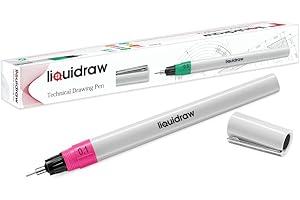 Liquidraw penne per disegno tecnico per artisti 0.1 mm, ricaricabile