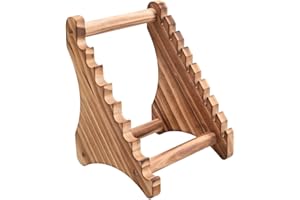 DONGKER Présentoir a Couteaux en Bois a 7 Niveaux,Fixe Présentoir Collection Couteaux Pouvant Contenir Jusqu'à 7 Couteaux pour la Maison,Restaurant,Cuisine,Comptoir,Table