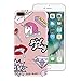 Produktbild SMART LEGEND iPhone7 Plus Weiche Silikon Hülle TPU Bumper Transparent Handyhülle mit Wonderland Einhorn Muster Durchsichtig Schutzhülle Backcover Crystal Kirstall Clear Etui Ultra Slim Design Glatt Weich Handytasche für iPhone7 Plus Soft Case Silicon Protective Cover Flexible Dünne zurück Schale