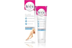 Veet Czysty krem do depilacji nóg, ramion, pach i bikini do skóry wrażliwej, testowany dermatologicznie, 200 ml