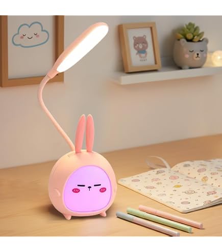 Mini luce notturna a forma di fiore, simpatica lampada da notte, portatile, a LED, da scrivania, a batteria, regolabile, per comodino, per bambini, studenti, camera da letto, cameretta dei bambini