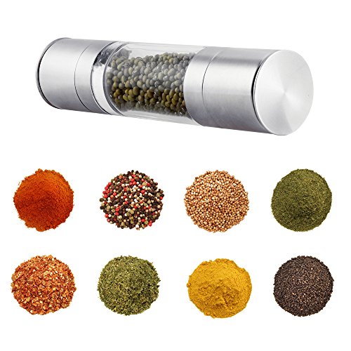 Anpro 2 in 1 Salz und Pfeffermühle mit einstellbarem Edelstahl Schleifer - 2