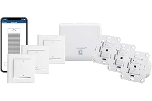 Homematic IP Set Beschattung Plus mit Access Point, 3X Rollladenaktor, 3X Tasterwippe