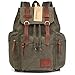 Produktbild AUKMONT Vintage Canvas Rucksack Herren Damen Retro Schulrucksack Backpack für Stendenten Outdoor Reise Wandern Camping Armeegrün #221