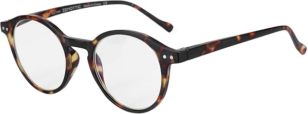 ZENOTTIC Gafas de Lectura de Bloqueo de Luz Azul Lentes Antirreflejos Gafas Retro de Ligero Marco Redondo para Hombres y Mujeres Aumentos 0.0 1.0 1.5 2.0 2.5 3.0 3.5 - 1