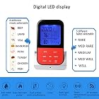 Grillthermometer Digital Wasserabweisend 5S Barbecue Grill Thermometer Fleischthermometer, LED-Anzeige – Bild 2