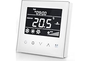 FIBARO MCO Home Termostato MH8-FC con bobina de ventilador blanco, 2 tubos, 230 V