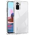 Zubitech Xiaomi Redmi Note 10 4G / Redmi Note 10s Clear Transparent Case Soft Flexible Silicone Back Cover Shockproof Case with Reinforced Bumper Corner for Xiaomi Redmi Note 10 / Redmi Note 10s Clear
