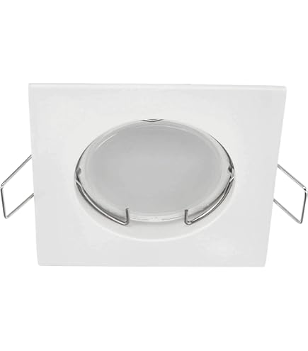 Portafaretto orientabile incasso moderno quadrato spazzolato foro 70cm