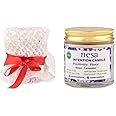 Nesa Intention Crystal Candle | Intention : Positivity, Peace and Happiness | 100% Soy Wax Candle | Colour : White | Scent : Lavender | Spell Candle | Ritual Candle | 100 GMS