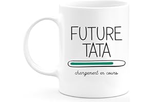 quotedazur Mug Annonce Grossesse Futur Future 2023 - Tasse Originale Pour Annonce Naissance Bébé Fille Ou Garçon (Blanc, Future Tata)