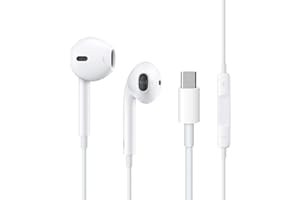 TECH SENSE LAB USB C Headphones for iPhone 15 Earbuds USB C Wired Earphones with Mic & Remote Control Noise Cancelling for iPhone 15 pro, iPad Pro, Galaxy S23/S22/S21/S20/Ultra Note 10/20, Pixel 7/6/6a/5/4