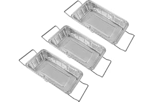 DCYOURHOME Drip Pan Catch Grease Liners Gas Grill Catch Pan and Holder Grease Collection Pan & Wet Smoke Kit Replacement for Weber Genesis,SmokeFire,Summit series (3 pack Wet Smoke Kit for Weber 7004)