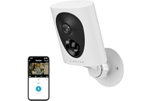 virtavo Camara Vigilancia WiFi Exterior/Interior sin Cables batería, Largo Tiempo de Espera, visión Nocturna en Color,HD1080P