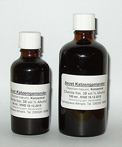 Preisvergleich Produktbild Asvet 50ml Katzengamander Tropfen, Katzenkräuter, Katzenminze, Katzenglück