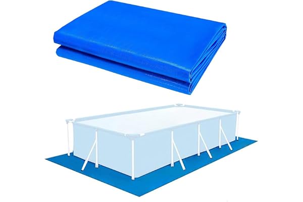 Ynzeyx Tapis de Sol pour Piscine, Bâche de Sol Rectangulaire, Hors Terre Tapis de Protection pour Piscines gonflables, Protecteur De Sol Piscine (200 * 300cm/ 78.74 * 118.11in)