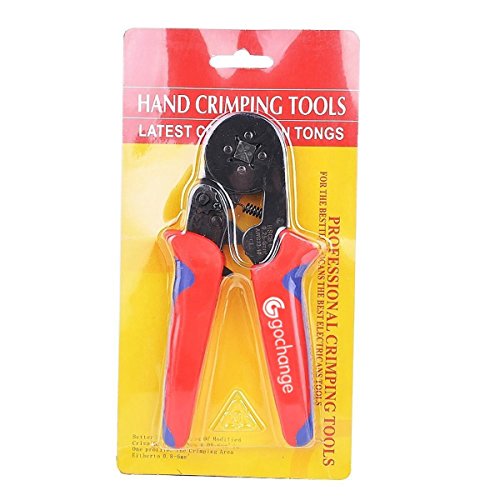 0.25-6.0mm² Selbstjustierende Draht-Ferrule Crimpzange Set, GOCHANGE Zwinge Klemmzange Abisolierzange Automatisches Crimpwerkzeug für isolierte, unisolierte Drahtseil-Ratschenkabelschuhe - 9