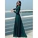 OYMMENEY Women's Elegant Chiffon Dress Long Sleeve Maxi Dress Evening Cocktail Dress Party Dress