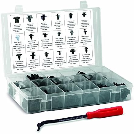 AFA [200 Pcs] Clips - Most Popular Sizes &amp; Applications - Free Fastener Remover