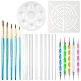 Ligero y duradero: estas herramientas de mandala dot art son de plástico superligero que le permite pintar puntos durante horas sin fatiga con herramientas pesadas. Sin bordes afilados para cortarse. Las robustas herramientas de acero inoxidable y acrílico son resistentes a las manchas, a la oxidación y no se hinchan.
