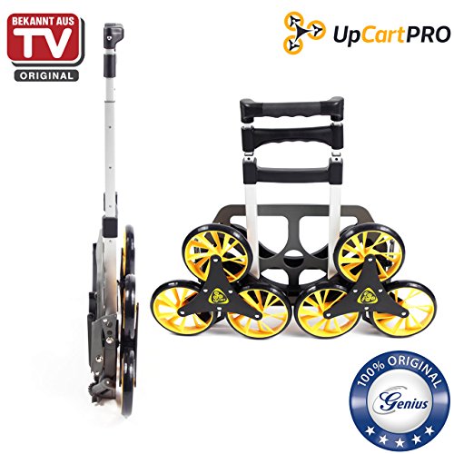 Genius UpCart Pro Aluminium-Treppensteiger | Sackkarre | Einkaufstrolley | 3-Rad-Mechanismus | klappbar | Tragkraft 45,5 kg | schneller und leichter Transport | TV-NEU - 5