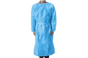 EVOCARE LPM - Lot de 100 Blouses de Protection Jetables Non tissé Non Stériles 40 gr/m2