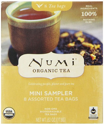 Numi Organic Tea Mini Sampler - Assorted Teabag Of Traditional Organic Blends, 8 Count Box