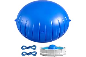 Poolkudde vinter, Ø 120 cm PVC, förtjockad uppblåsbar rund luftkudde, pool