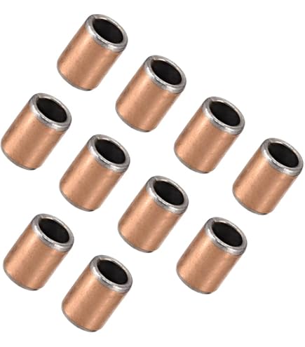 PATIKIL 10mm Foro x 12mm OD x 20mm Lunghezza Manica Cuscinetto Semplice Cuscinetti Avvolto Boccole Senza olio