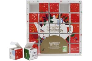 Calendrier de l'Avent Puzzle English Tea Shop - Thés & Infusions - Éco-Conçu & Bio - 25 sachets pyramides - 50g