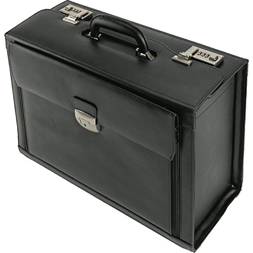 Preisvergleich Produktbild Alassio Pilotenkoffer Ferrara 45,5x36x21cm Leder schwarz