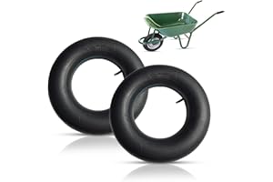 LUFEIS Camera d Aria per Carrello, 2PCS 4,80/4,00-8 Camera d’Aria Per Ruote di Carriole, Camera d'Aria Multiuso, Per Carrelli a Mano, Veicoli Commerciali, Carriola, Carrello di Trasporto, Scooter