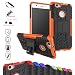 Produktbild Huawei Nova Kick-Ständer Hülle,Mama Mouth [Heavy Duty] Rugged Armor stoßfest Handy Schutzhülle Silikon Tasche Ständer Hülle Case mit Standfunktion für Huawei Nova 51090UAW 51090UAU 51090UPS 51090UPR Smartphone,Orange